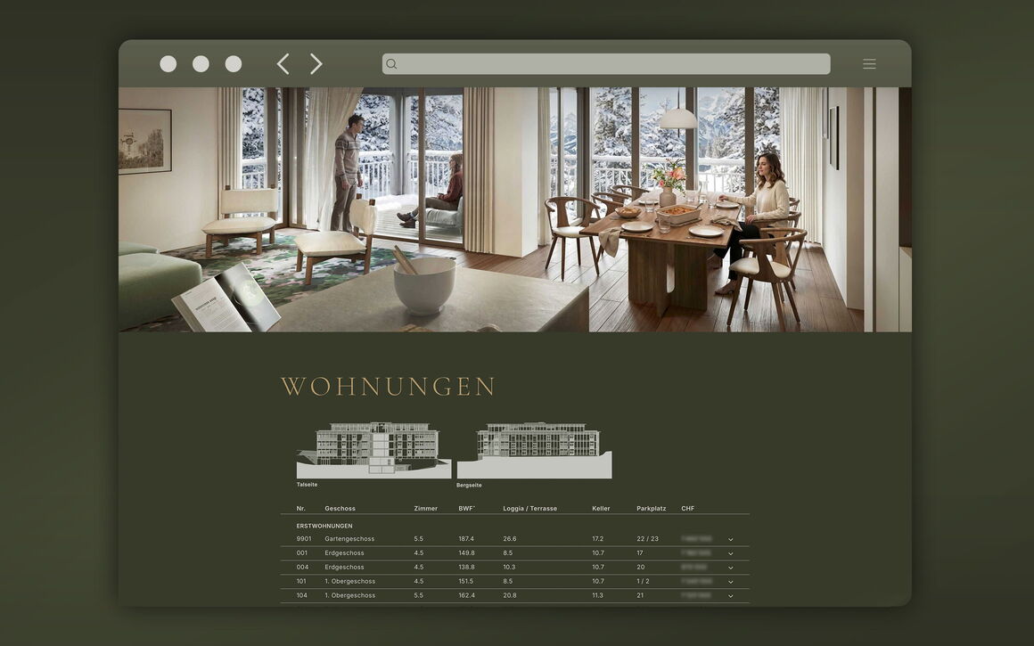 MIRO IMMO AG: Logo, Immobilien Website, Dokumentation, Bautafel