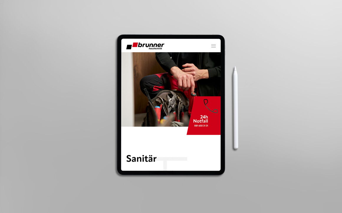 G. Brunner Haustechnik AG, Domat/Ems: Webdesign