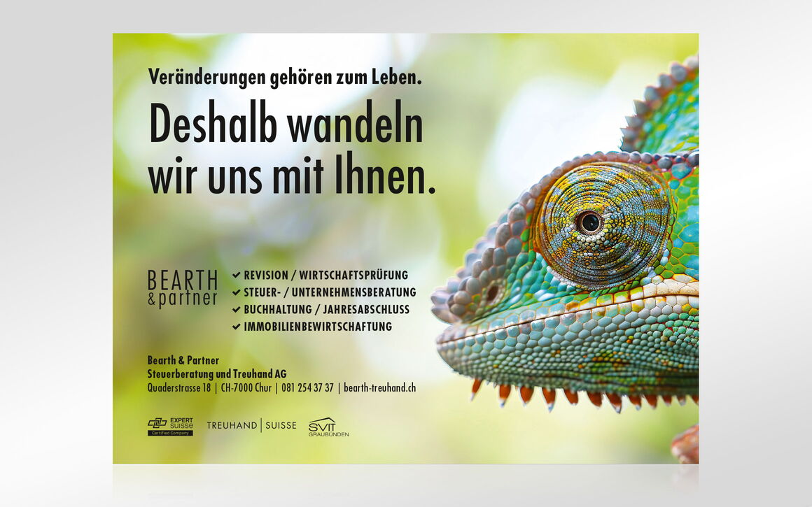 Bearth & Partner Steuerberatung und Treuhand AG, Chur: Inseratekampagne