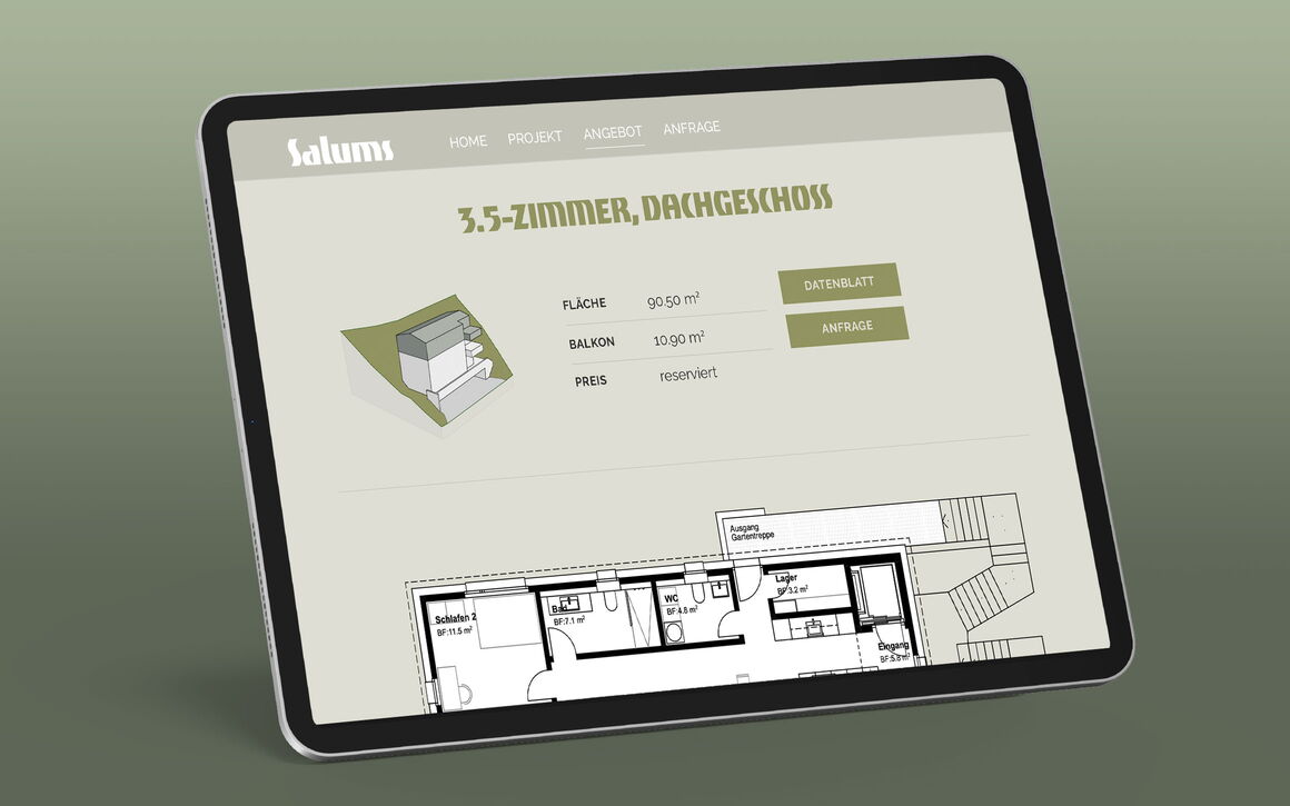 Brandis Investment AG, Maienfeld: Logo, Immobilien-Website