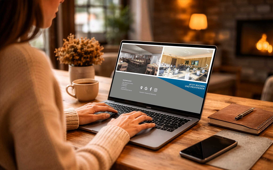 Hotel Seehof Laax AG, Laax: Rebranding, Webdesign