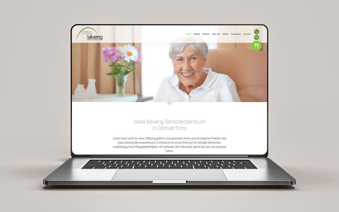 casa falveng Seniorenzentrum Domat/Ems: Website und Infoscreen