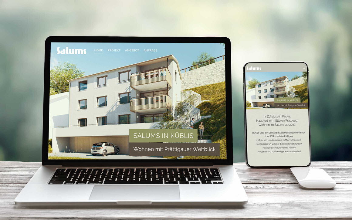 Brandis Investment AG, Maienfeld: Logo, Immobilien-Website